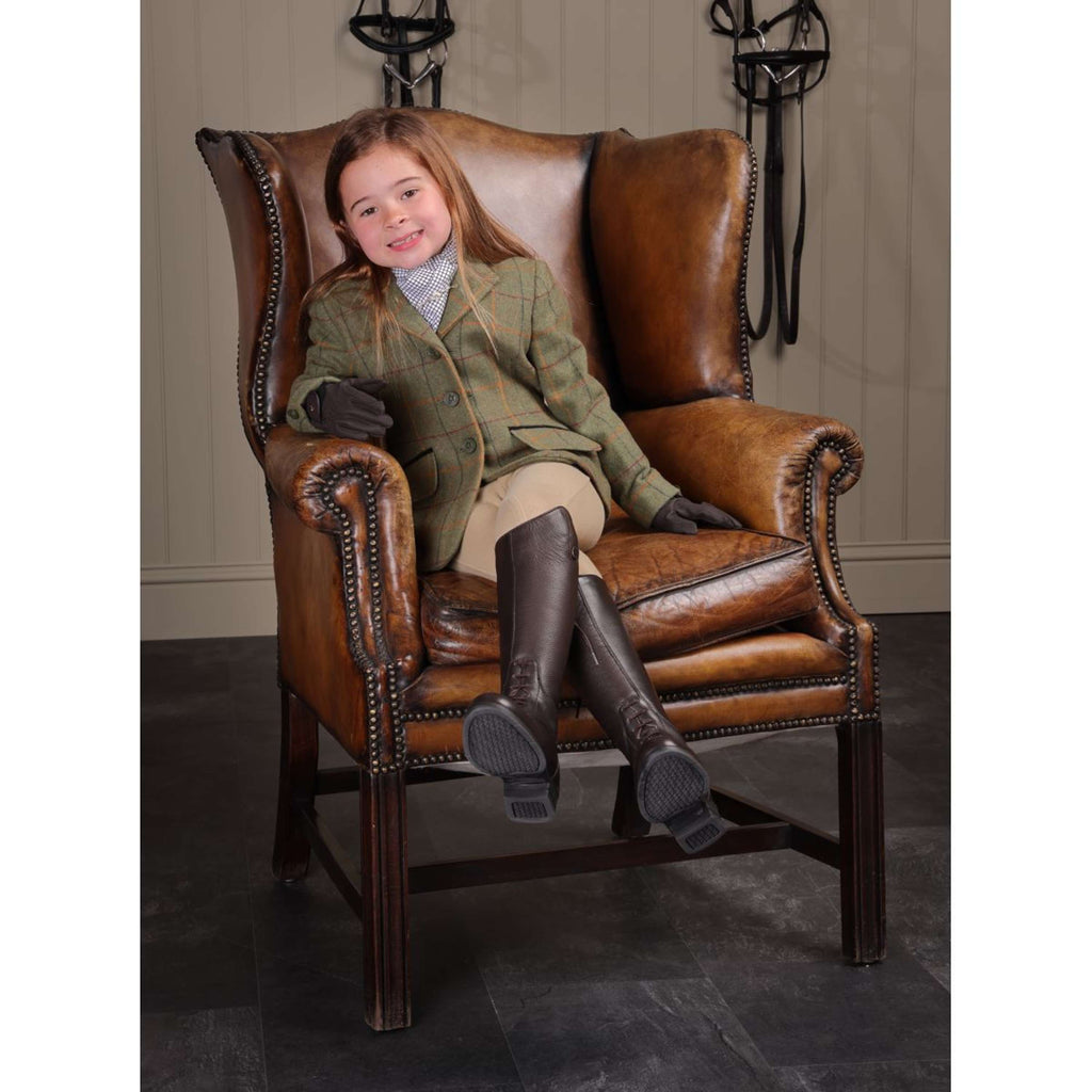 Aubrion by Shires Veste de Concours Saratoga Enfants Rouge/Jaune/Bleu Check