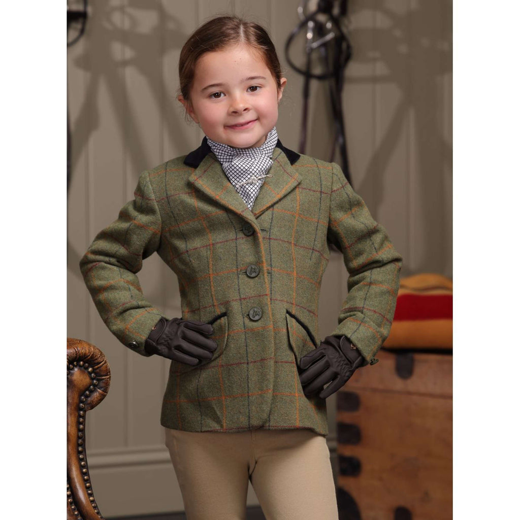 Aubrion by Shires Veste de Concours Saratoga Enfants Rouge/Jaune/Bleu Check