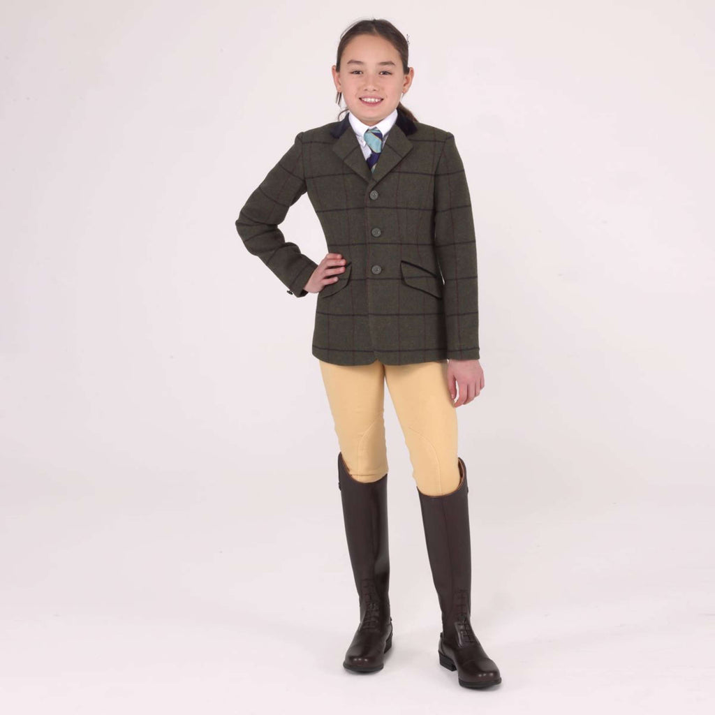 Aubrion by Shires Veste de Concours Saratoga Enfants Spruce Vert Check