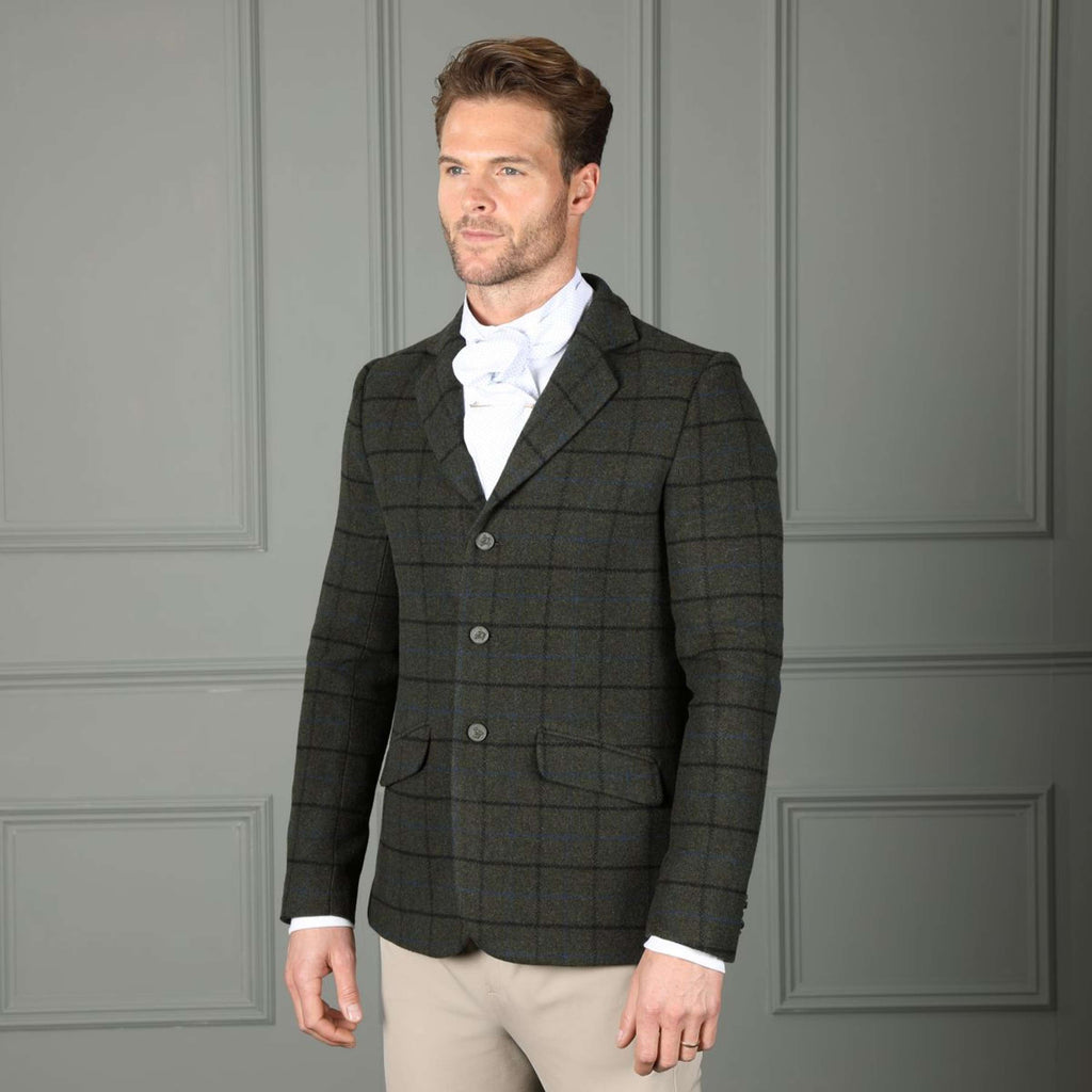 Aubrion by Shires Veste de Concours Saratoga Hommes Vert foncé Check