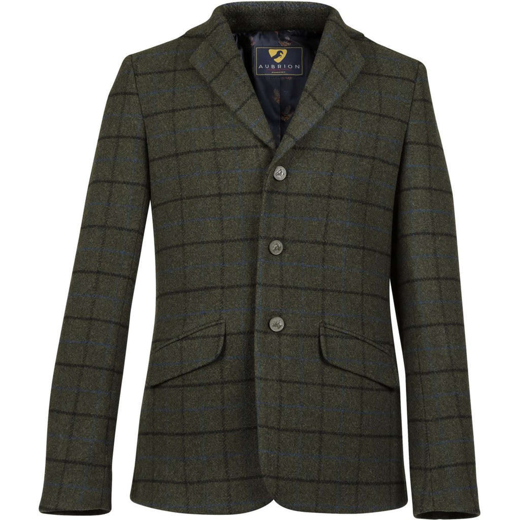 Aubrion by Shires Veste de Concours Saratoga Hommes Vert foncé Check