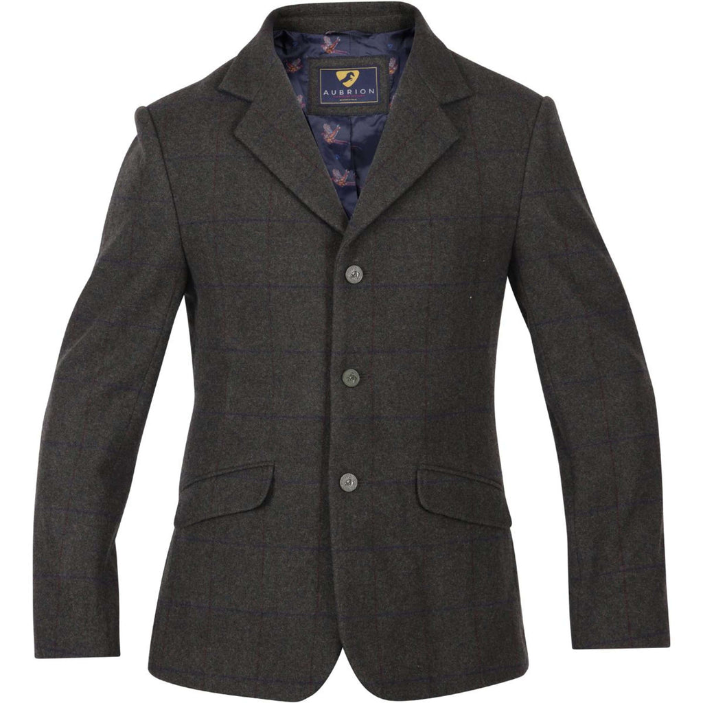 Aubrion by Shires Veste de Concours Saratoga Hommes Elm Vert Check