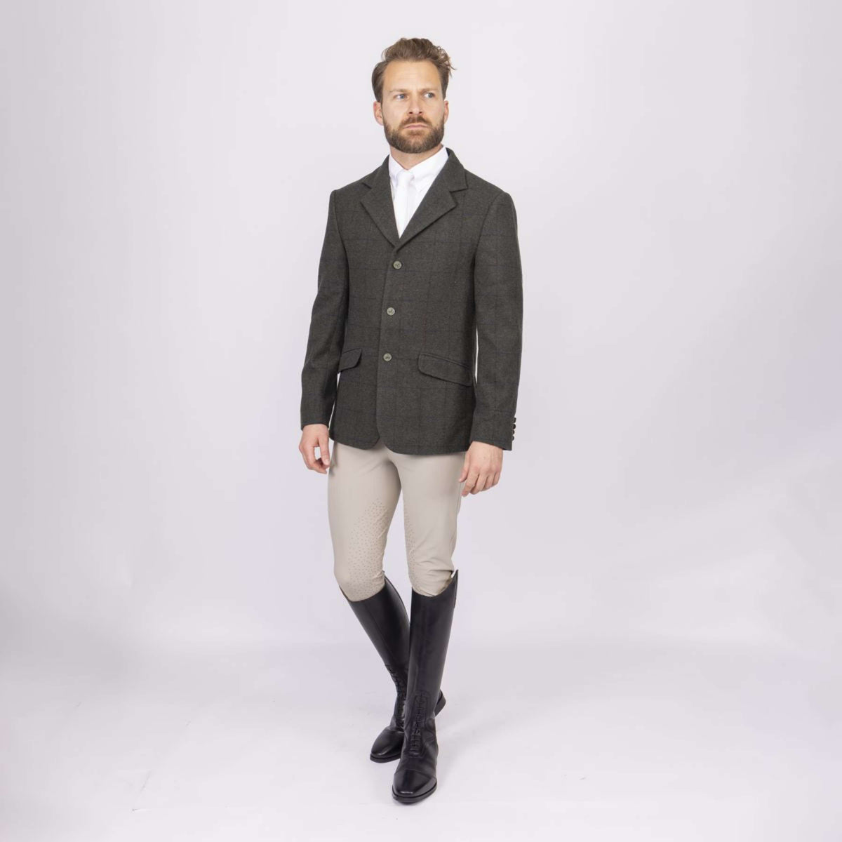 Aubrion by Shires Veste de Concours Saratoga Hommes Elm Vert Check
