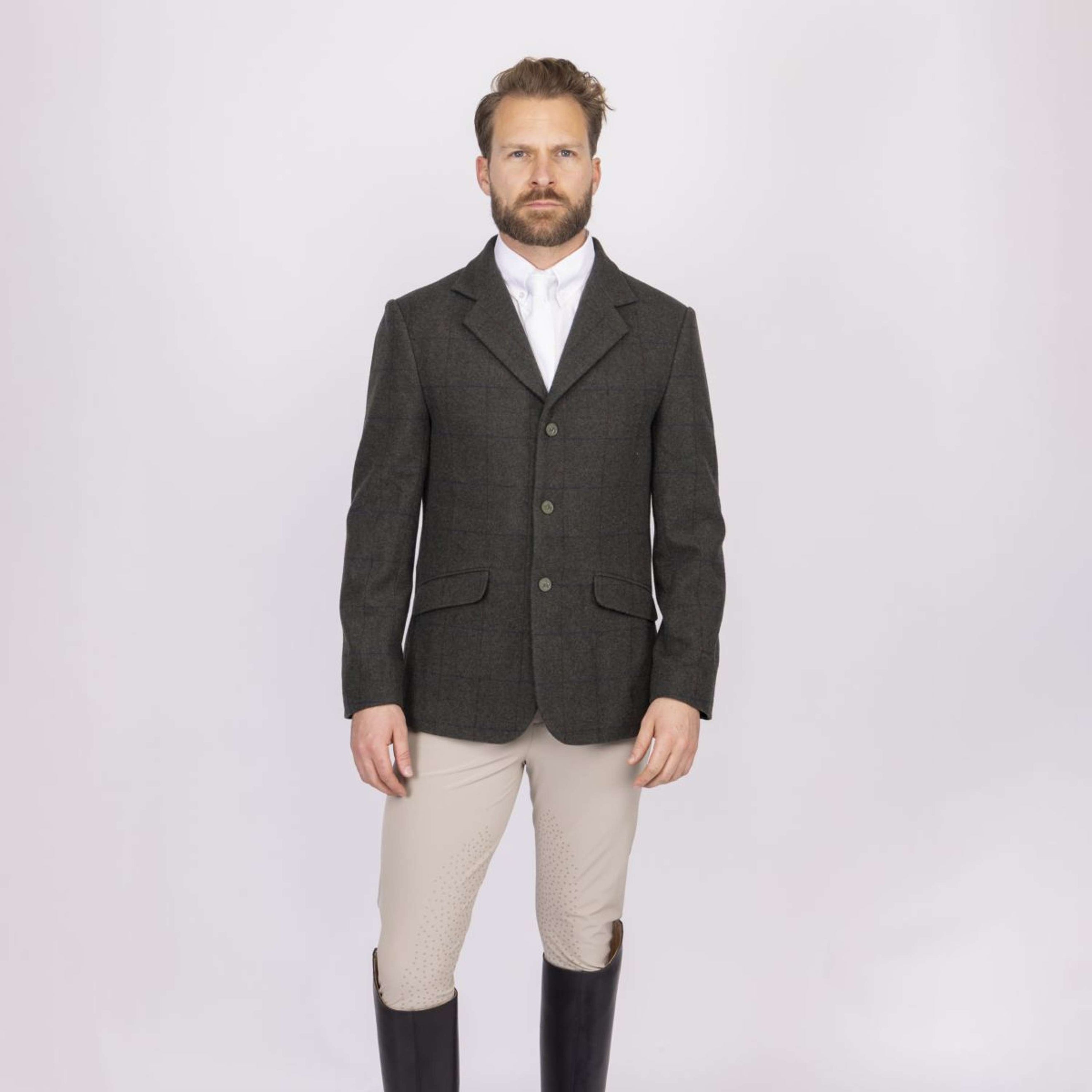 Aubrion by Shires Veste de Concours Saratoga Hommes Elm Vert Check Aubrion by Shires Veste de Concours Saratoga Hommes Elm Vert Check