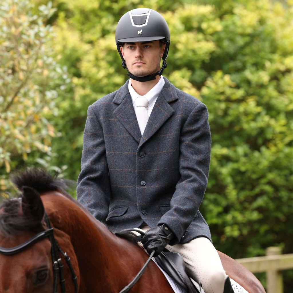 Aubrion by Shires Veste de Concours Saratoga Hommes Juniper Navy Check