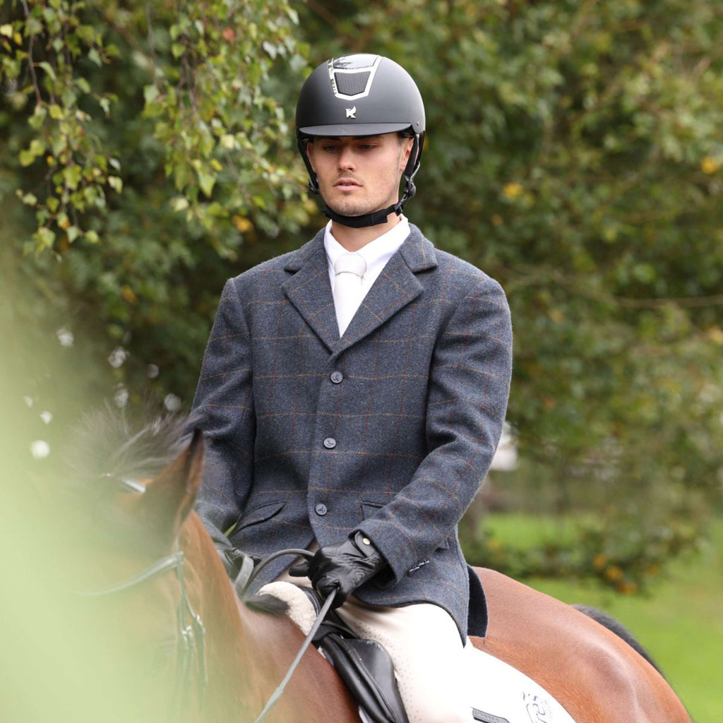 Aubrion by Shires Veste de Concours Saratoga Hommes Juniper Navy Check