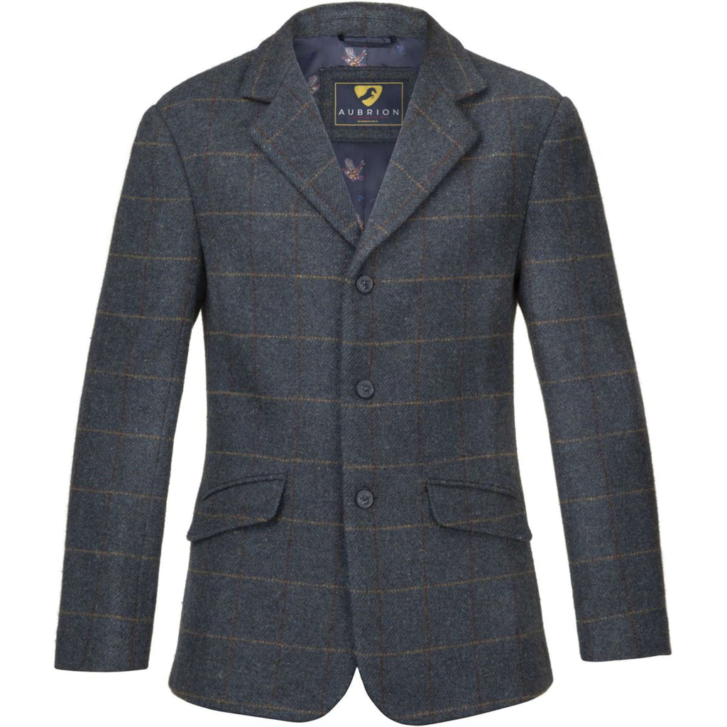 Aubrion by Shires Veste de Concours Saratoga Hommes Juniper Navy Check