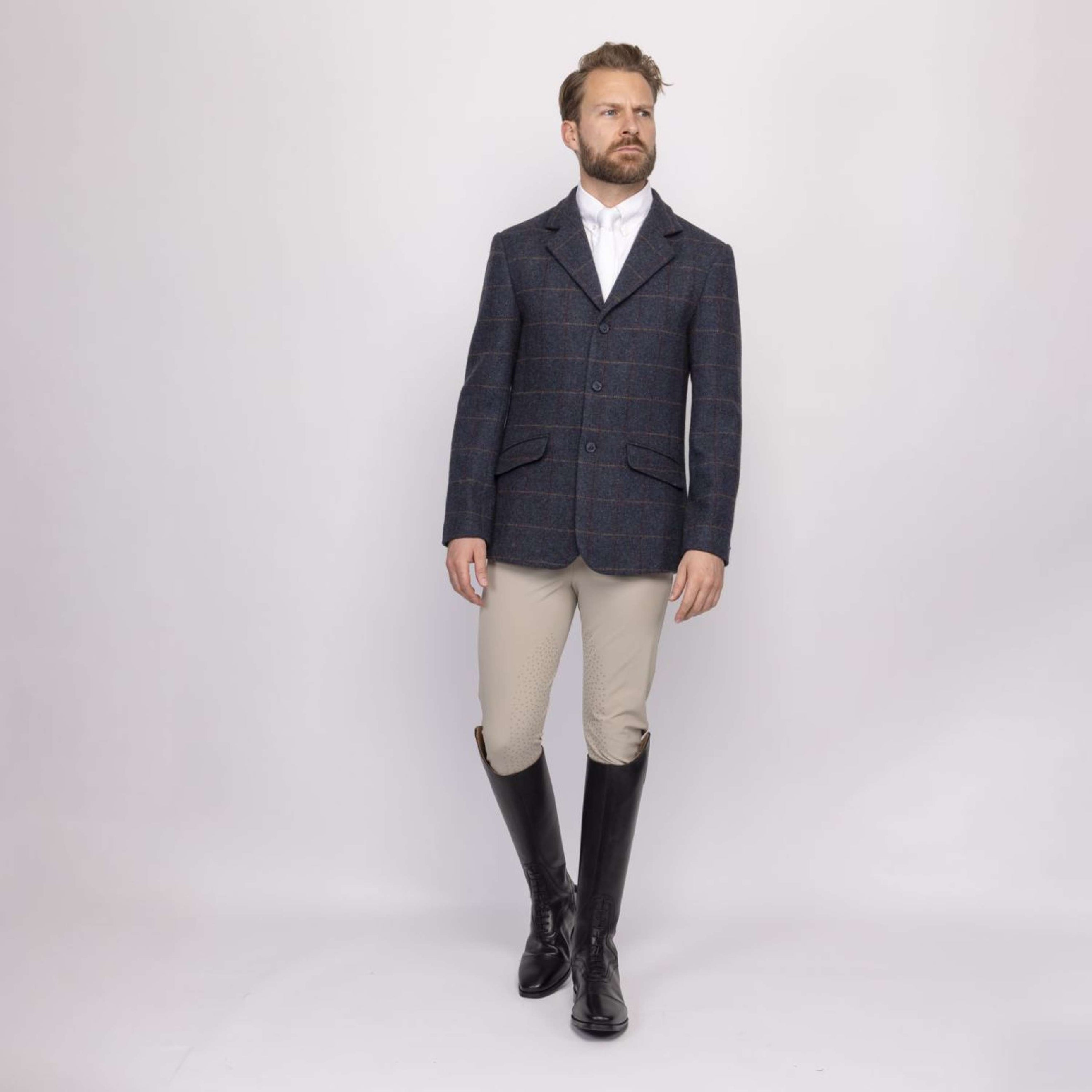 Aubrion by Shires Veste de Concours Saratoga Hommes Juniper Navy Check