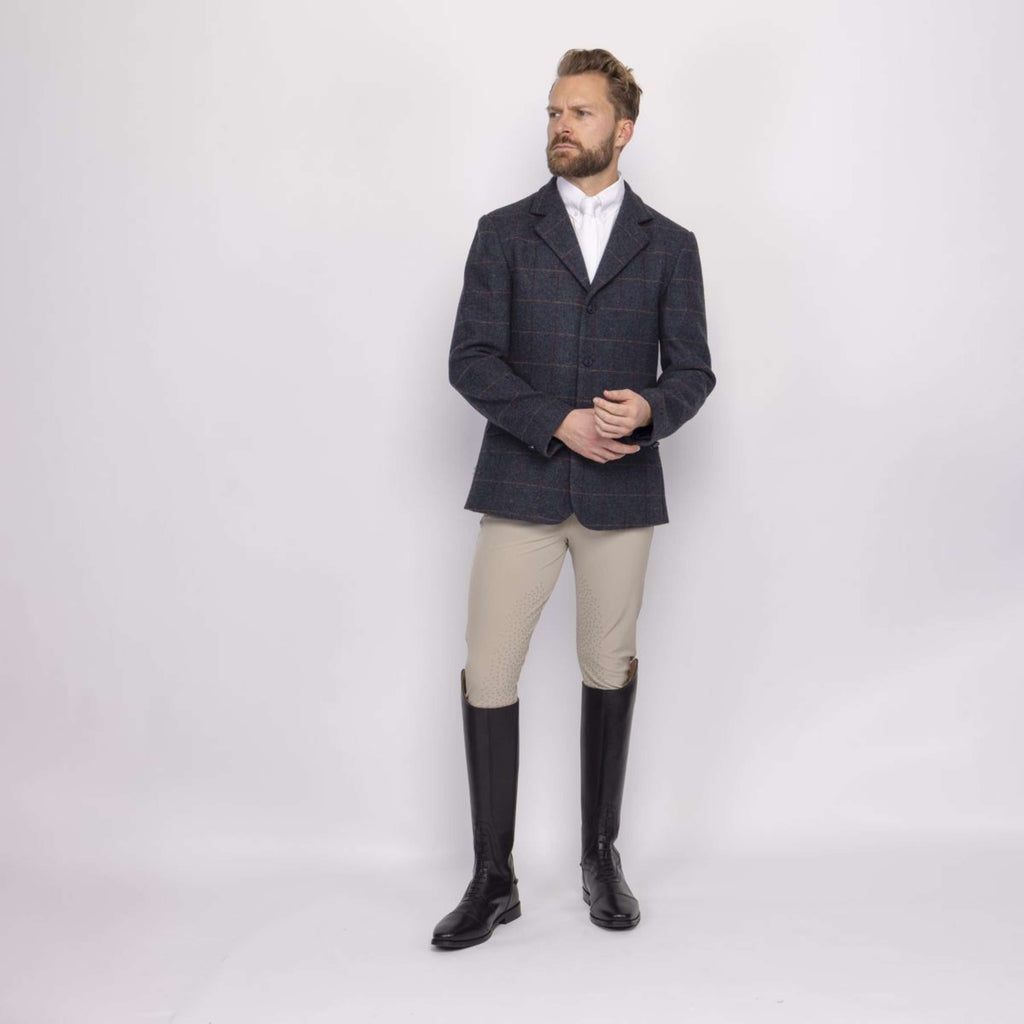 Aubrion by Shires Veste de Concours Saratoga Hommes Juniper Navy Check