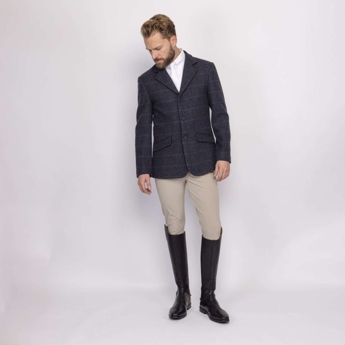 Aubrion by Shires Veste de Concours Saratoga Hommes Juniper Navy Check