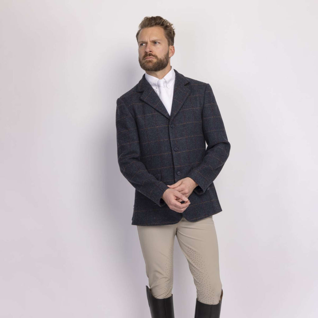 Aubrion by Shires Veste de Concours Saratoga Hommes Juniper Navy Check