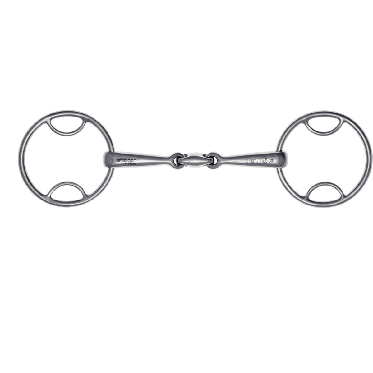 Stübben Filet deux anneaux 4in1 Easy Control" Effet de mors droit, Acier Inox"