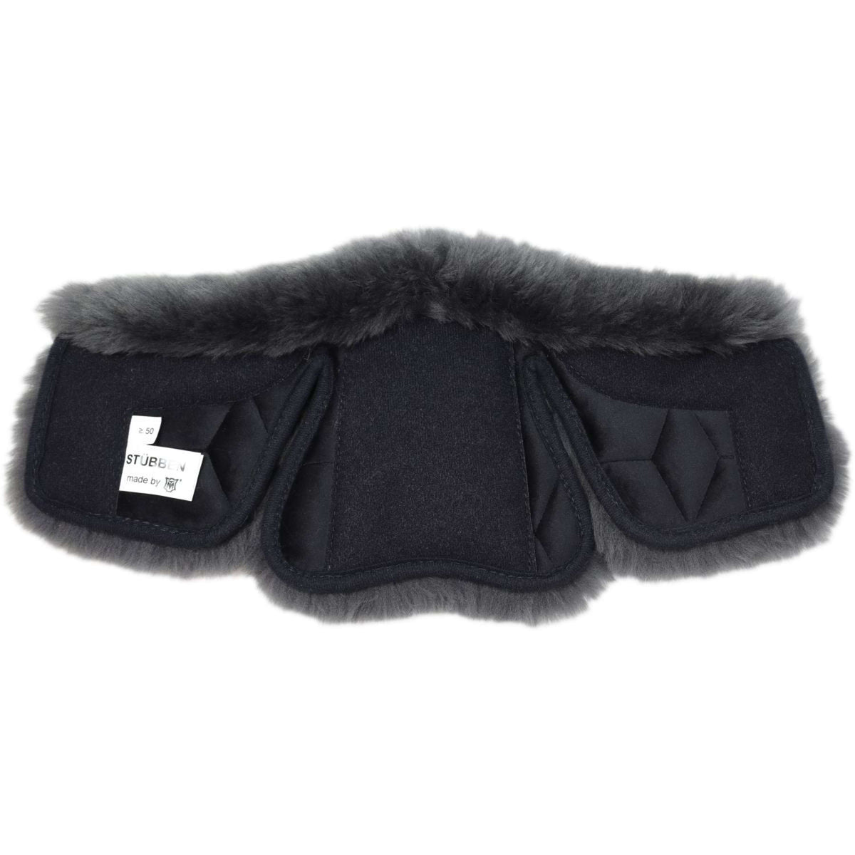 Stübben Fourrure de Sangle Equi-Soft by Mattes Peau d'Agneau Graphite