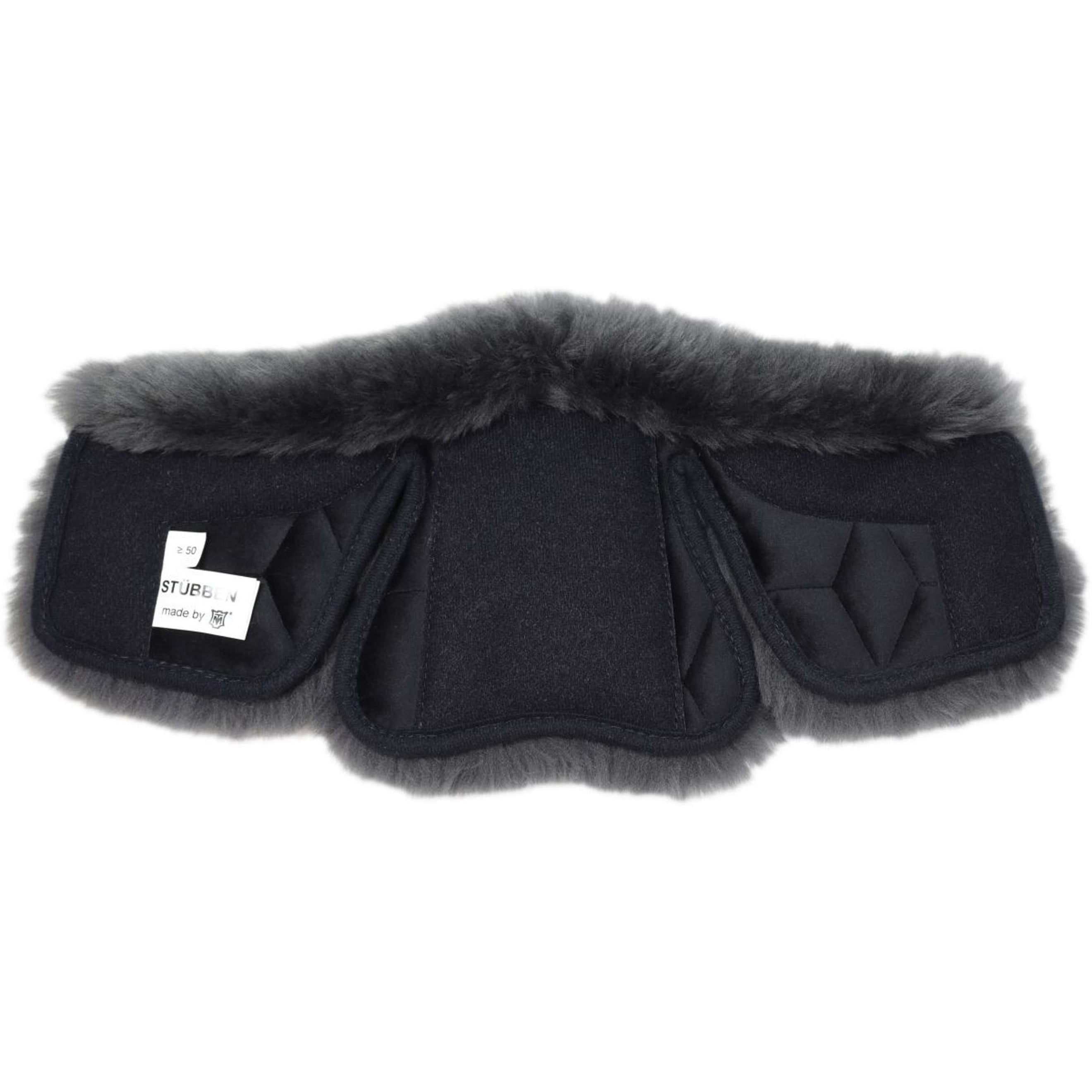 Stübben Fourrure de Sangle Equi-Soft by Mattes Peau d'Agneau Graphite