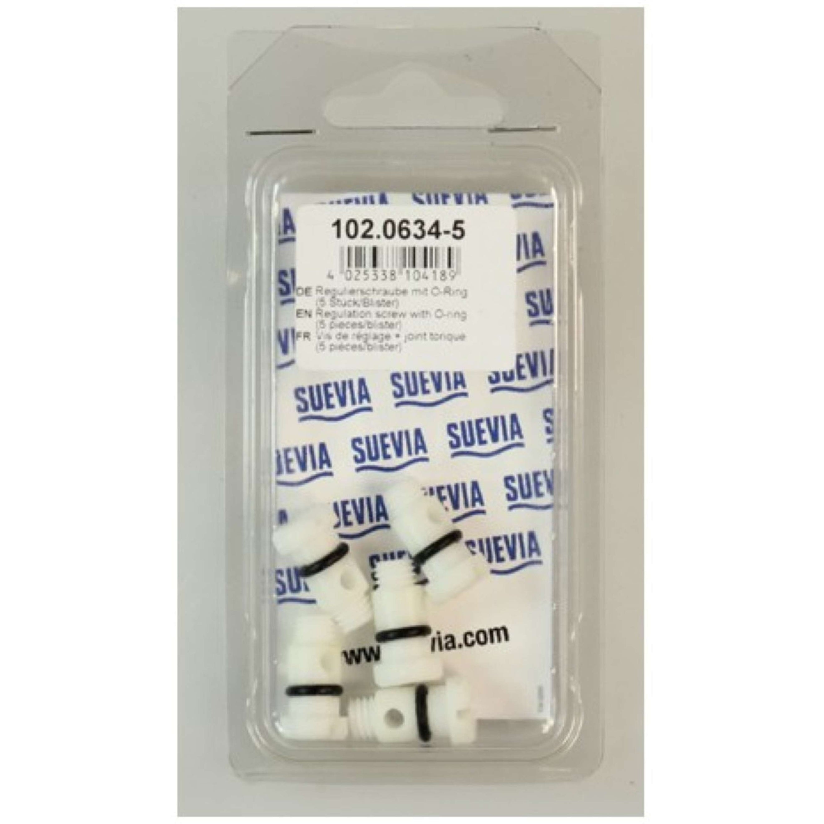Suevia vis de réglage avec joint torique 5 pièces Blanc Suevia vis de réglage avec joint torique 5 pièces Blanc