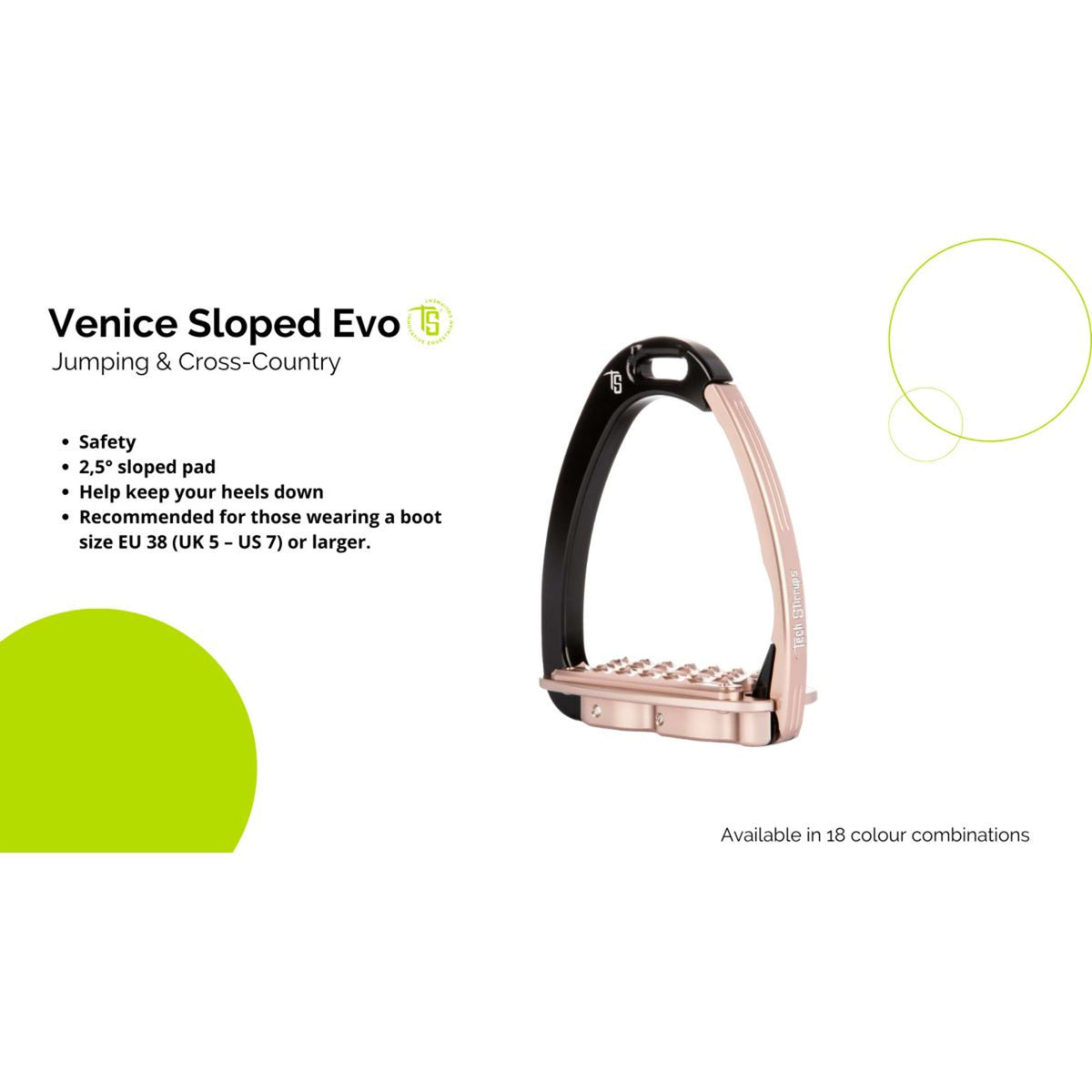Tech Stirrups Étriers Venice Sloped EVO Noir/Titane
