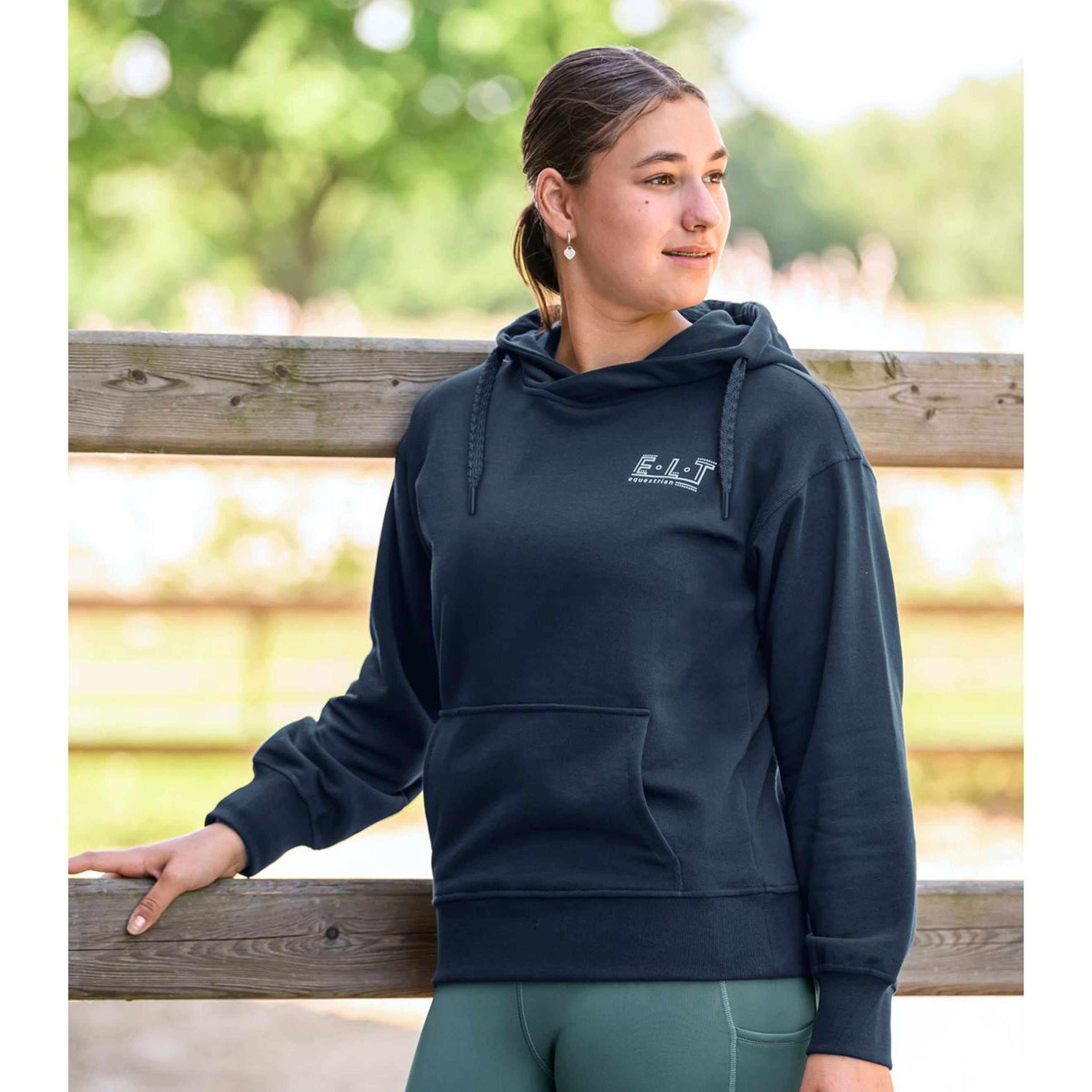 ELT Pull col Hoodie Straßburg Bleu profond