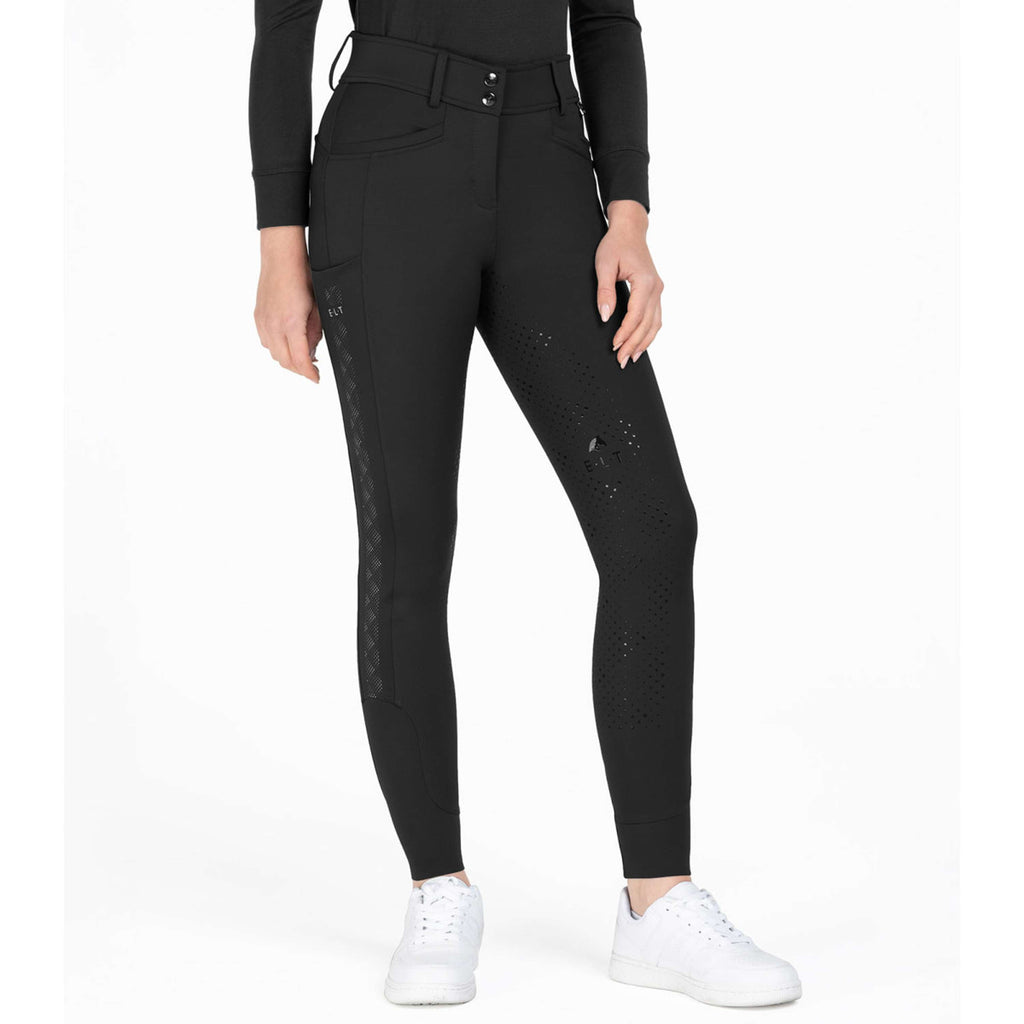 ELT Pantalon d'Équitation Reflective Full Grip Noir