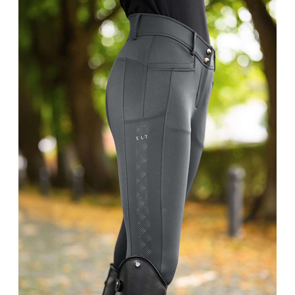 ELT Pantalon d'Équitation Reflective Full Grip Asphalte