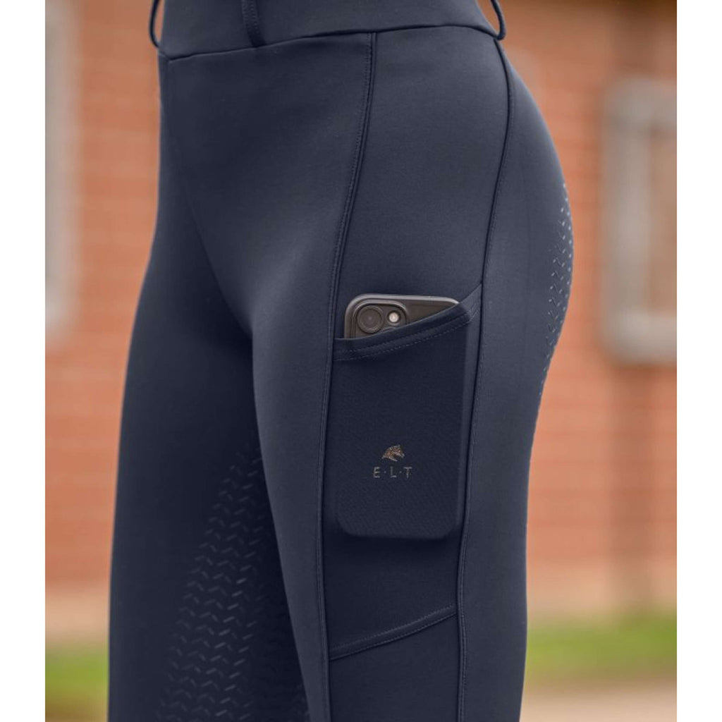 ELT Legging d'Équitation Essential Full Grip Deepblue