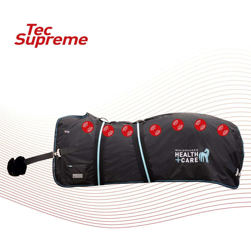Waldhausen Couverture chauffante et de massage TecSupreme Noir