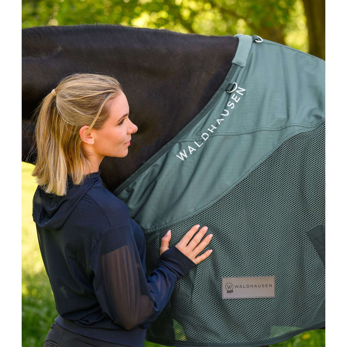 Waldhausen Couverture Anti-Mouches Comfort Dos Étanche Pine Green