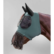Waldhausen Masque Anti-Mouches Puck avec Franges Nasales Pine Green