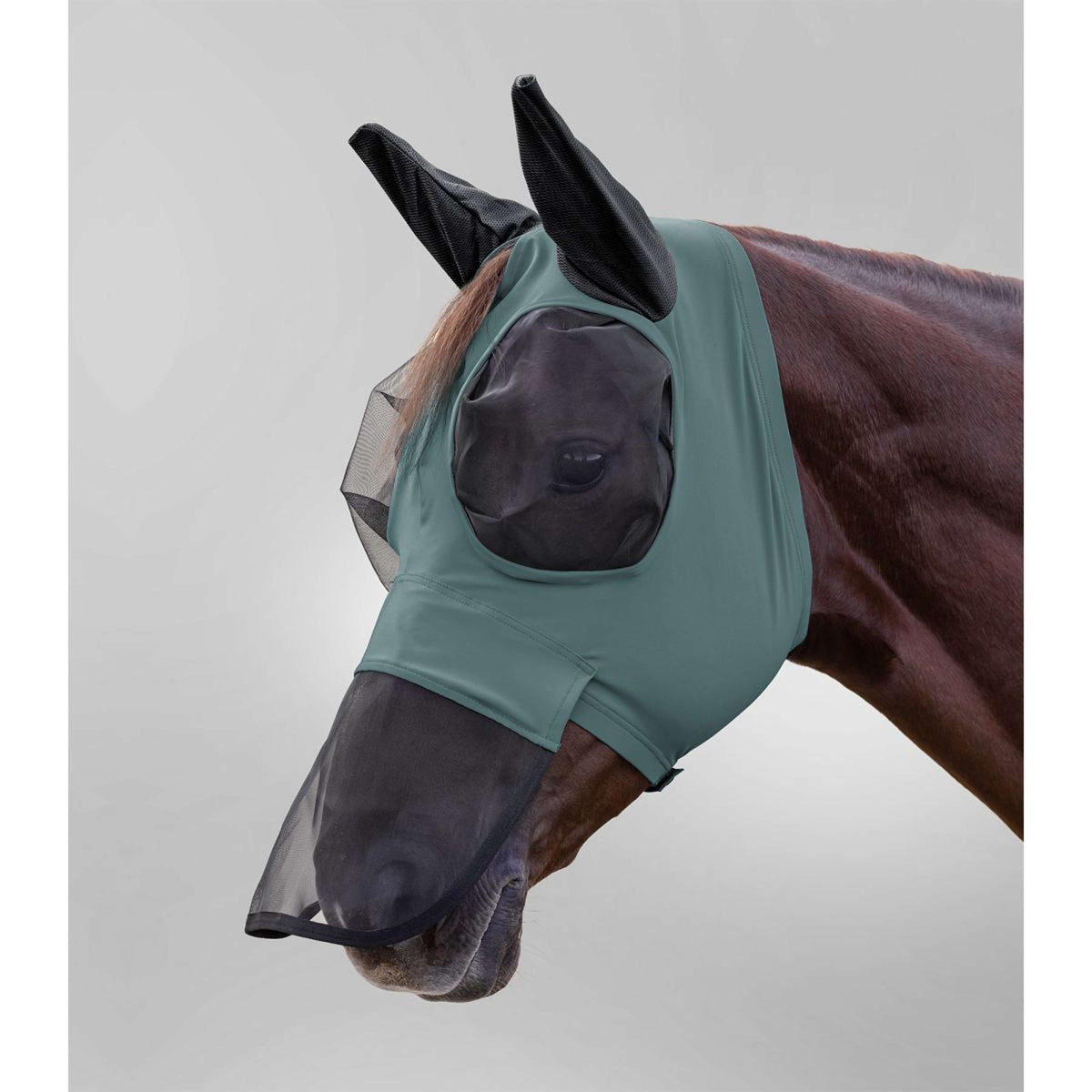 Waldhausen Masque Anti-Mouches Puck Avec Filet Nez Pine Green