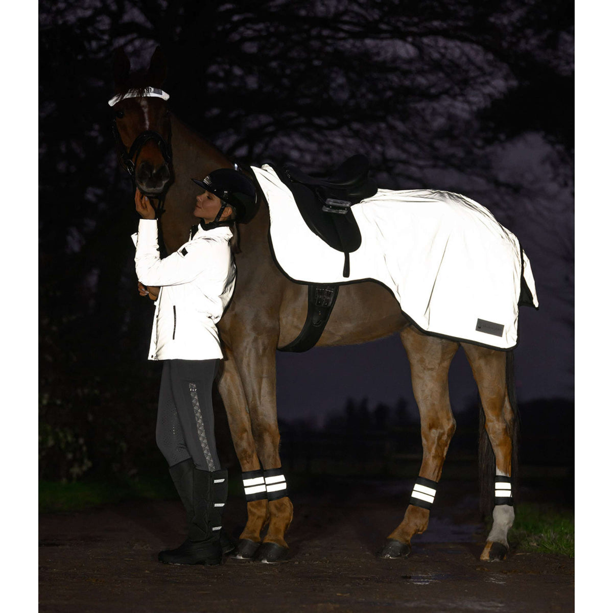 Waldhausen Couvre-reins Reflex Argent Gris