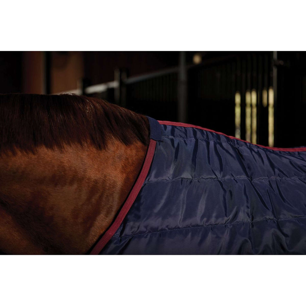 WeatherBeeta Couverture d'Écurie ComFiTec 210D Channel Quilt Standard Neck 100g Marine/Bordeaux
