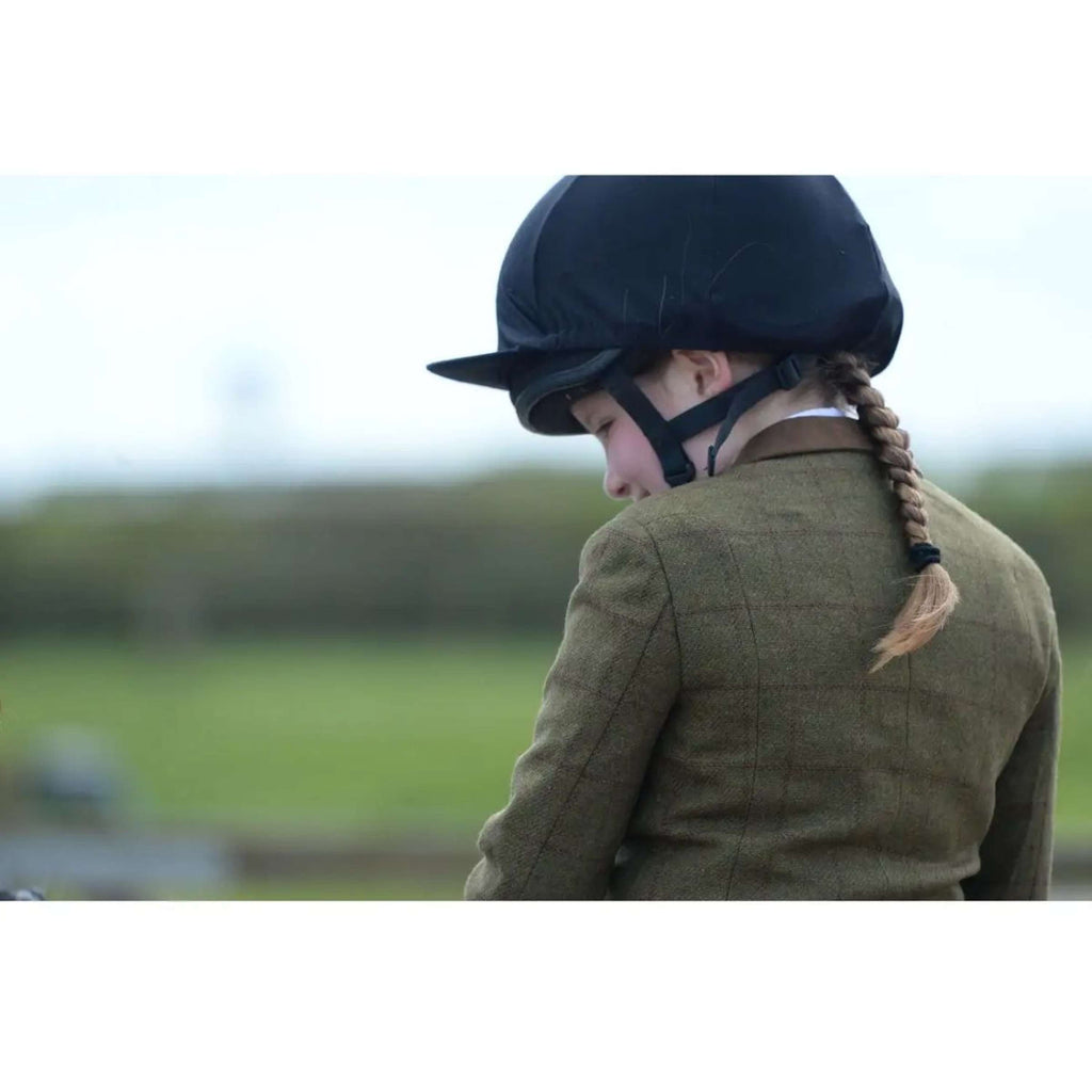 Dublin Petite Veste de Concours Albany Tweed Suede Collar Tailored Kids Marron Vert