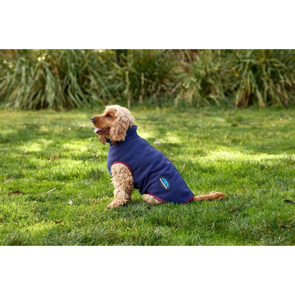 WeatherBeeta Couverture pour Chien ComFiTec Fleece Zip Marine/Bordeaux