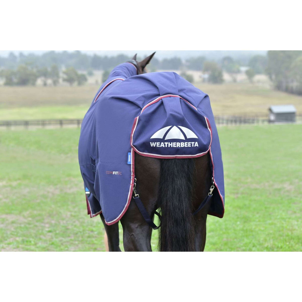 WeatherBeeta ComFiTec Essential Turnout Detach-A-Neck 220g Marine/Bordeaux