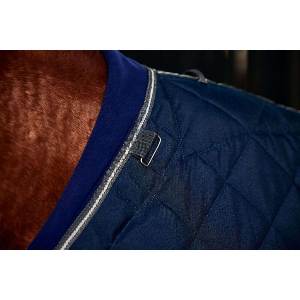 WeatherBeeta Couverture d'Écurie ComFiTec 100D Diamond Quilt Detach-A-Neck 220g Navy/Charcoal