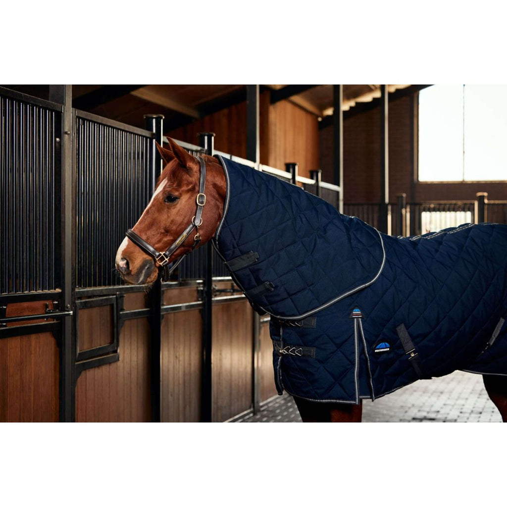 WeatherBeeta Couverture d'Écurie ComFiTec 100D Diamond Quilt Detach-A-Neck 220g Navy/Charcoal