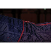 WeatherBeeta Couverture d'Écurie ComFiTec 210D Channel Quilt Combo Neck 100g Marine/Bordeaux