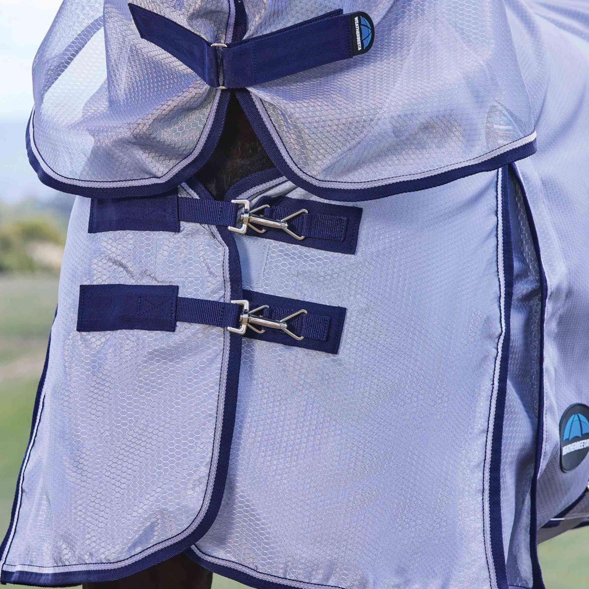 WeatherBeeta Couverture Anti-Mouches ComFiTec Hexi Combo Silver/Navy/White