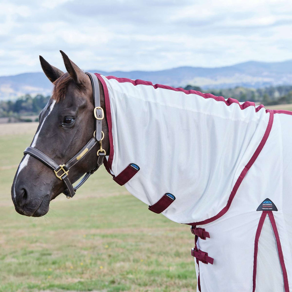 WeatherBeeta Couverture Anti-Mouches ComFiTec Essential Combo Blanc/Bordeaux