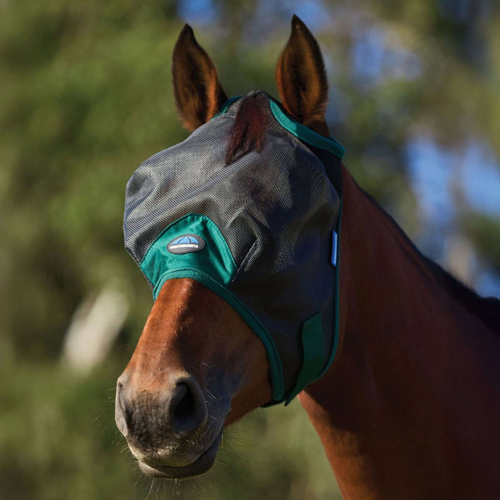 WeatherBeeta Masque Anti-Mouches ComFiTec Durable sans Oreilles Black/Forest Green
