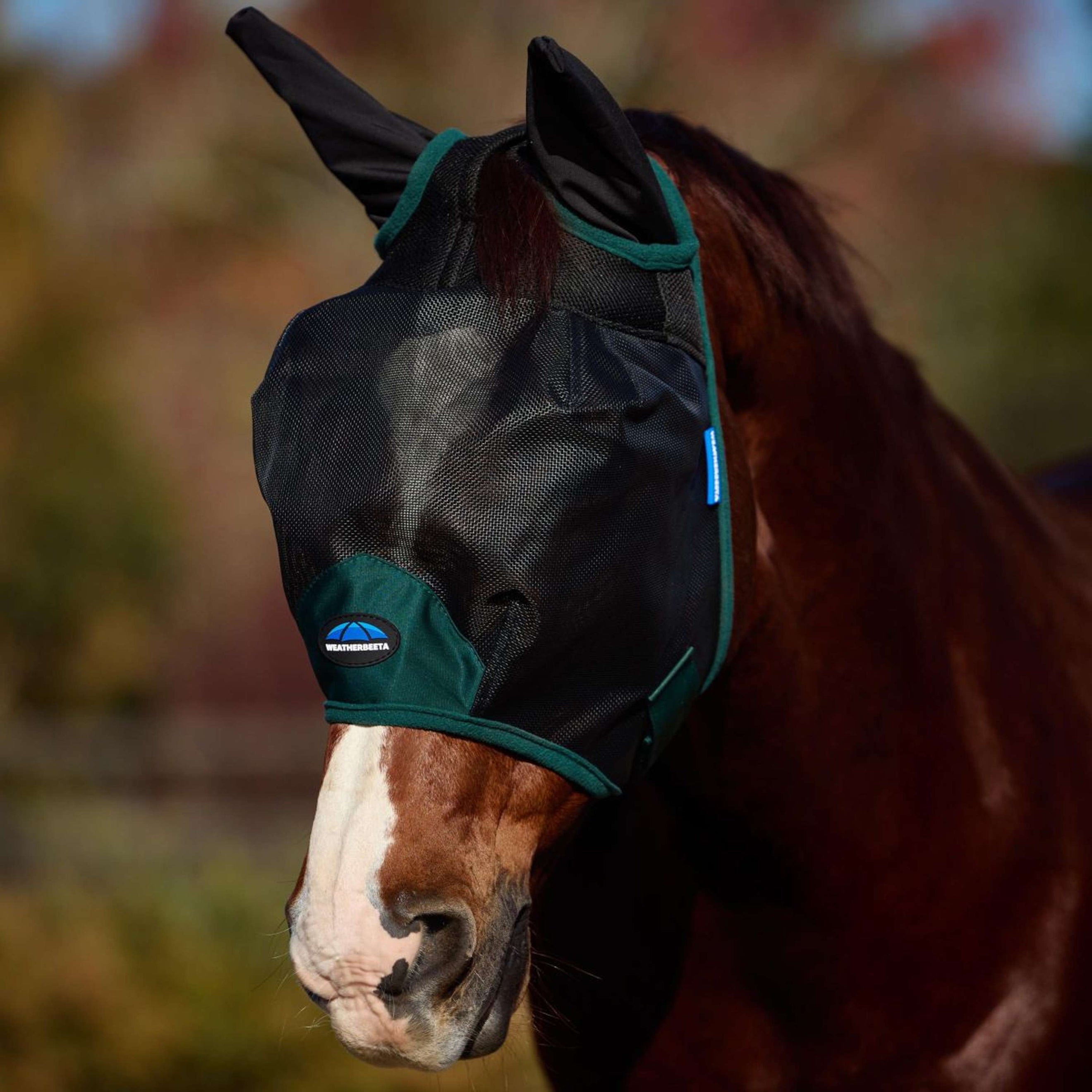 WeatherBeeta Masque Anti-Mouches ComFiTec Durable avec Oreilles Black/Forest Green WeatherBeeta Masque Anti-Mouches ComFiTec Durable avec Oreilles Black/Forest Green