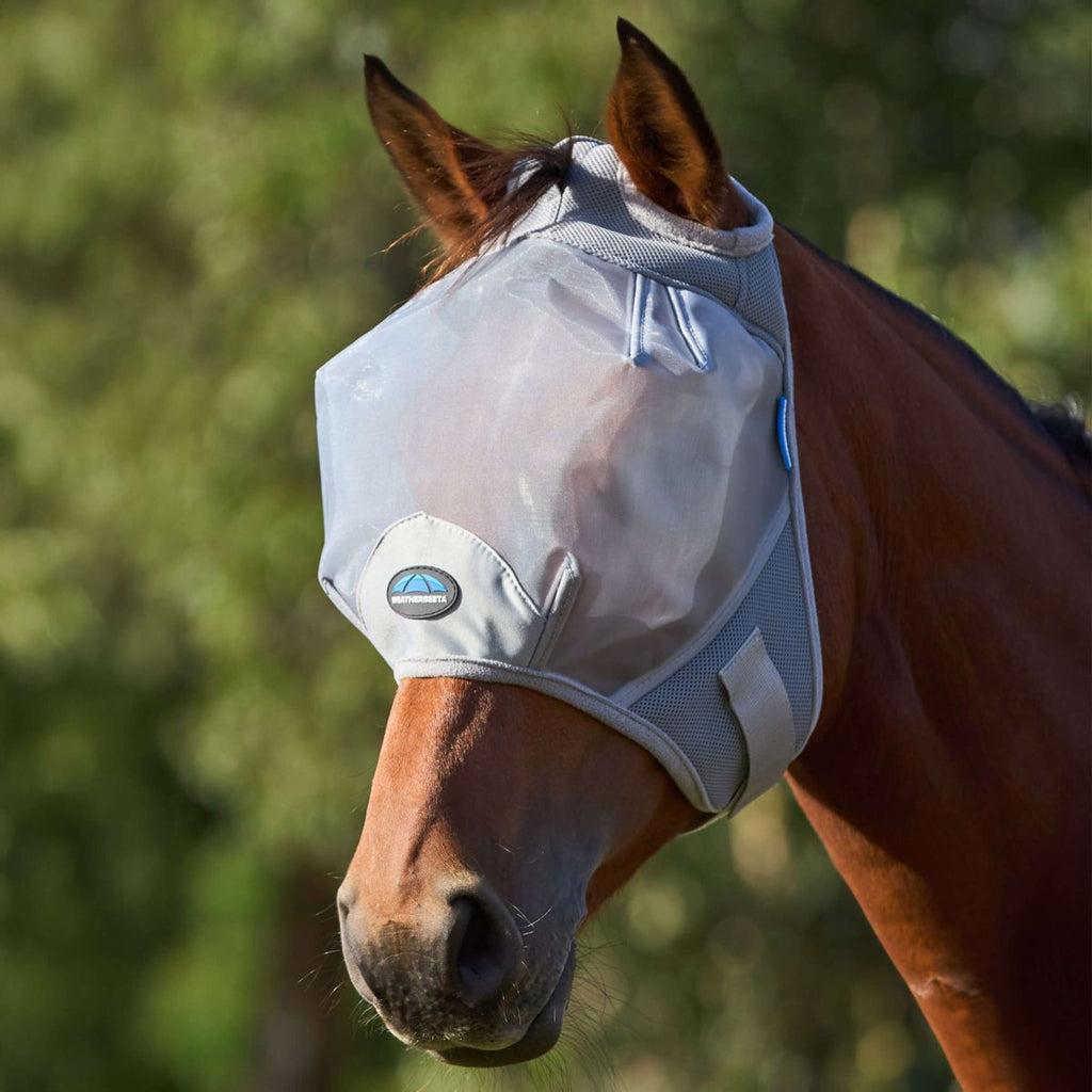 WeatherBeeta Masque Anti-Mouches ComFiTec Durable sans Oreilles Gris