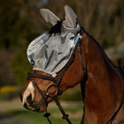 WeatherBeeta Masque Anti-Mouches ComFiTec Hexi Ride On Fly avec Oreilles Argent