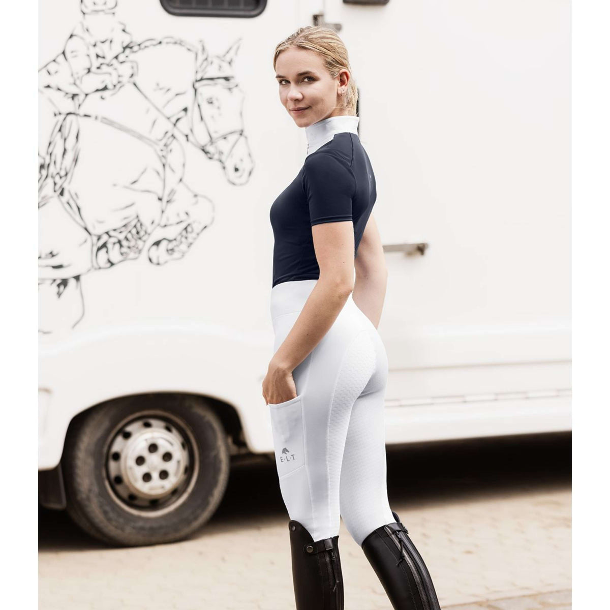 ELT Legging d'Équitation Ella Blanc