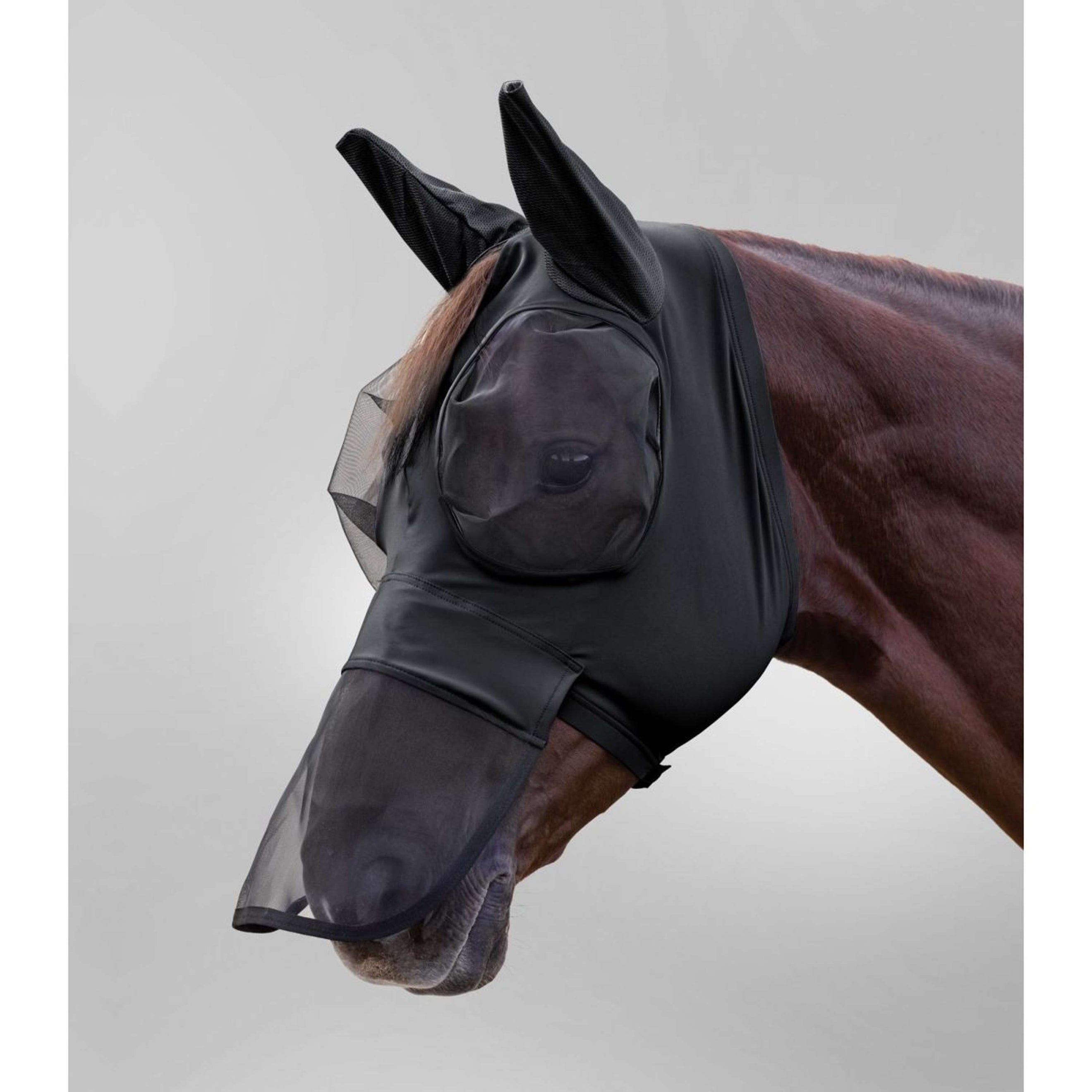 Waldhausen Masque Anti-Mouches Puck avec Nez Noir Waldhausen Masque Anti-Mouches Puck avec Nez Noir